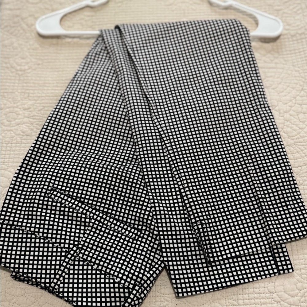 Women's Black and White Checkered Pants